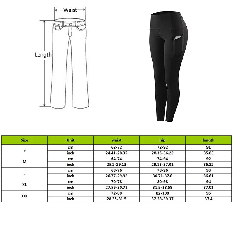 High Waist Elastic Workout Women Yoga Leggings Tummy Control Ruched Booty With Pocket Pants Seamless Gym Compression Tights - Fitness Snips