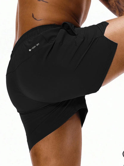 Men's Quick Dry Running Shorts with Drawstring and Zip Pockets - Ideal for Athletic Workouts and Gym Sessions - Fitness Snips