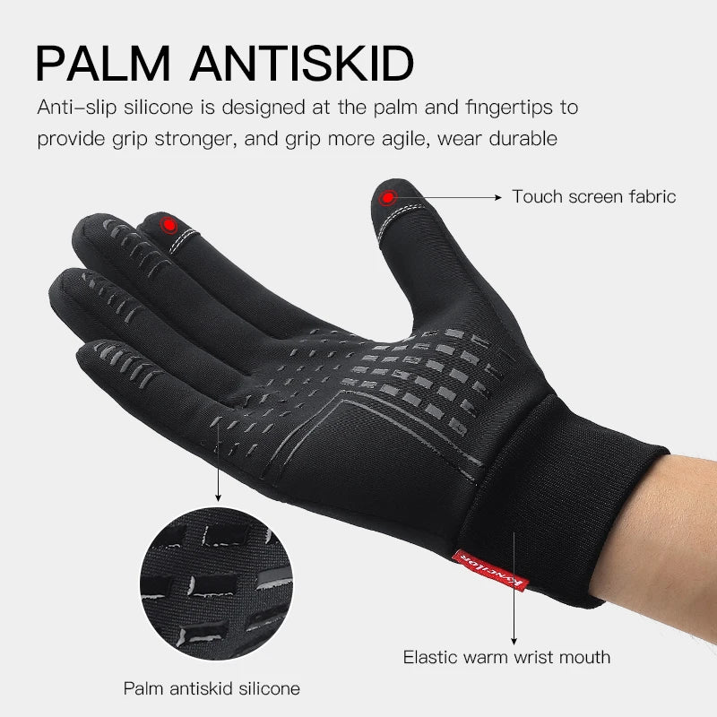 Winter Outdoor Sports Running Glove Warm Touch Screen Gym Fitness Full Finger Gloves For Men Women Knitted Magic Gloves - Fitness Snips