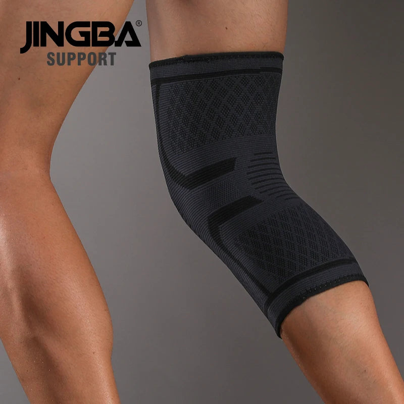 1 Pc Elastic Breathable Compression Knee Support Sleeve for Basketball Running Cycling - Fitness Snips