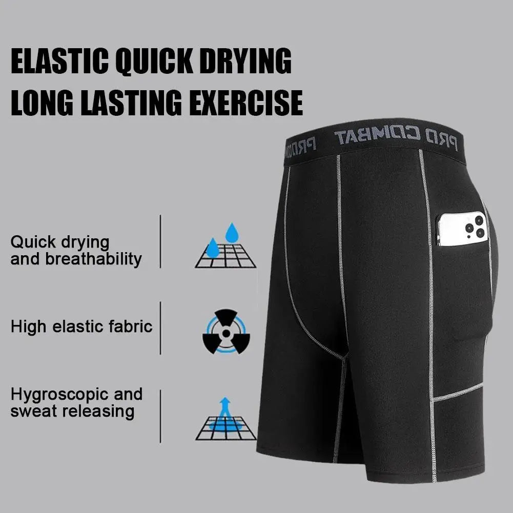 Men's Compression Workout Shorts - Fitness Snips